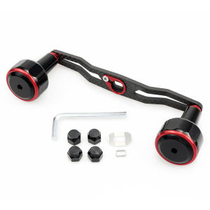 EKFan 140MM Sợi Carbon Câu Cá Tay Cầm Hợp Kim Nhôm Đôi Núm Đa Năng A/S/D 7*4/8*5mm DIY Dụ Máy Một Phần