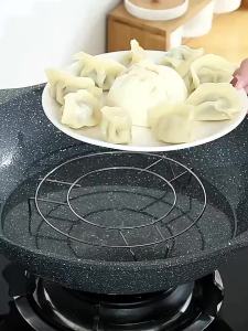 Hug Me Bear Shop Stainless Steel Kitchen Food Steamer Steaming Rack Multifunction Bowl Pot Steaming Rack