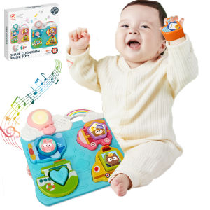 Montessori Baby Shape Cognitive Matching Board Game with Sound Intelligence Training Music Toys Early Educational Puzzle Toys
