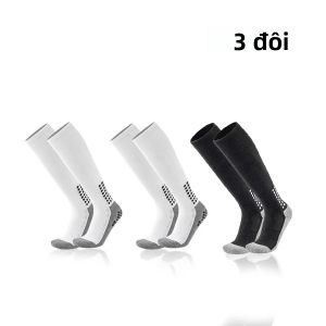 Tất Dài Tập Yoga Cho Nữ Có Chấm Dính Nén Định Hình Chân Tất Thể Thao Đan Cao Đến Đầu Gối Bằng Nylon