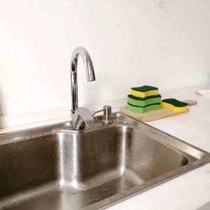 Miếng Rửa Chén Bát mềm TẠO BỌT 2 Mặt Vòng Eo Xanh Vàng Tiện Dụng - Miếng Bọt Biển Tạo Bọt Cọ Rửa Xoong Nồi Siêu Sạch