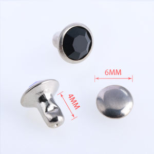 100Pcs 6/8MM High Quality Rhinestones Crystal Rivets Drill Studs For Leathercraft DIY Rivets for Leather Clothes Decoration