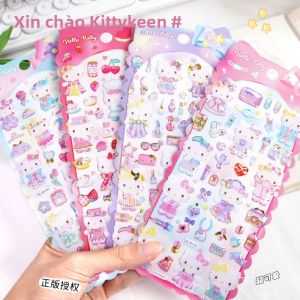 1/4 Bộ Miếng Dán Pha Lê Hello Kitty Kawaii - Trang Trí Dễ Thương Chống Nước Dùng Cho Ốp Điện Thoại Ly Nước Văn Phòng Phẩm Cho Bé Gái
