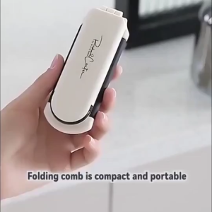 Folding Comb 2 in 1 Comb Mirror Set Cartoon Mini Hairbrush with Removable Mirror Portable Hair Brush