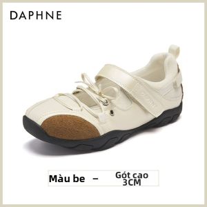Daphne | Giày Bệt Casua Mary Jane Màu Đen có Nơ Đeo