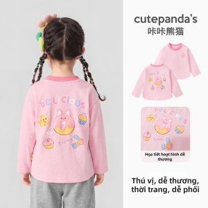CUTEPANDAS | Áo Thun Tay Dài In Hình Cho Bé
