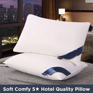 Hotel Grade Quality Standard Pillow with 1000g/1300g filling - Premium Soft Comfy 5-Stars