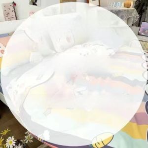 Delicate Washed Cotton Fresh Pink Bowknot Four Piece Bedding Set Duvet Cover Bed Sheet Twin Dormitory Three Piece Bedding