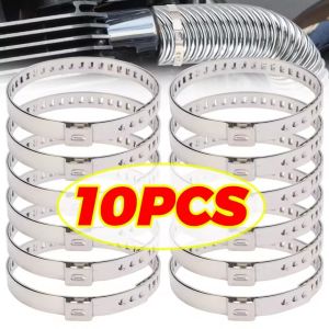 10PCS Universal Car Hose Clamp Stainless Steel Adjustable Automotive Fuel Line Water Pipe Fastener Clip Car Parts 25-50mm 50-120mm