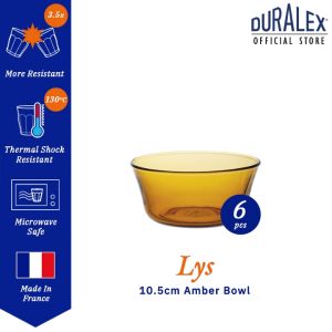Duralex 1 Pcs / 2 Pcs / 6 Pcs Tempered Glass Lys Amber Serving Bowl / Rice Bowl / Deep Round Dish / Multipurpose Bowl / Microwave Safe / Set Pinggan Mangkuk Kaca Duralex / Pinggan Makan