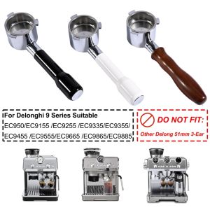 51mm Bottomless Portafilter For Delonghi 9 Series Coffee Machine EC9155/EC9255/EC9335/EC9355/EC9455/EC9665/EC9865 Accessories