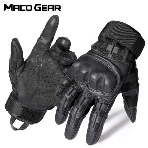 Touch Screen Cycling Gloves PU Leather Outdoor Sports Bicycle Hiking Camping Hunting Combat Motorcycle Non-slip Protective Gear
