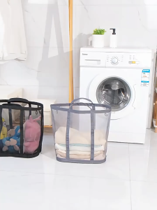 Giỏ Đựng Đồ Bẩn Lưới Trong Thoáng Khí Gấp Gọn Xách Treo Chống Ẩm Dùng Cho Phòng Ngủ Phòng Giặt