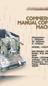 Commercial Manual Coffee Machine CM270E: A Comprehensive Guide