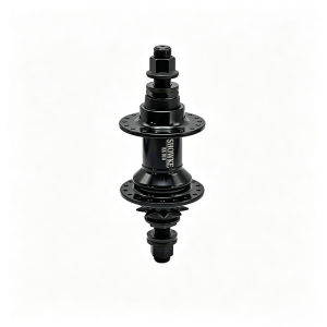 BMX rear hub 9-tooth aluminum alloy hub black aluminum alloy 175mm axle length 110mm cutoff 14G*36H wire holes.