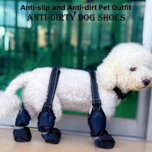 Waterproof Anti-urine Dog Shoes for Outdoor Walking Small to Medium Dogs Dustproof Non-slip Pet Supplies Dog Clothes Accessories