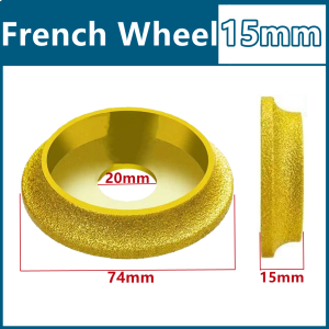 1pc Vacuum Brazed Diamond French Edge Wheel Hole Diameter 20mm Diamond Smooth Polishing Wheel For Tile Quartz Marble Granite