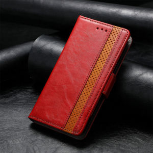 Flip Case for Redmi Note 17 15 14 Pro Plus 5G 4G Wallet Leather Simple Splicing Textured Men Phone Cover