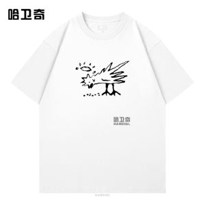 Áo Thun Cotton Tay Ngắn Mùa Hè in Hình Con Gà Ăn Gạo Phong Cách Mới in Hình Chim Hoàng Gia Vải Cotton Thoáng Khí Thoải Mái Thường Ngày