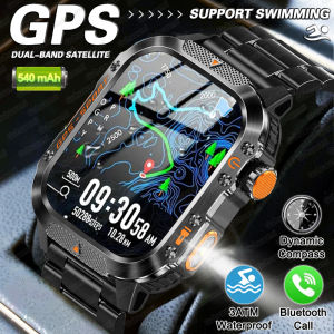 2025 New GPS Military Outdoor Sports Smart Watch Men 2.01-inch AMOLED 3ATM IP69K Waterproof Compass Call Swim Fitness Smartwatch
