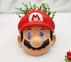 หน้ากากแฟนซีมาริโอ้สีแดงเขียวพลาสติก