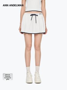 ANN ANDELMAN | Color Block Bow A-Line Pleated Skirt
