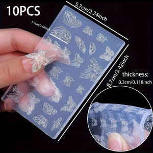 Butterfly Wings 3D Mold Silicone Nail Art Decorations Ultrathin DIY Templates Mold for nails Earrings Necklace Jewelry Crafts Re