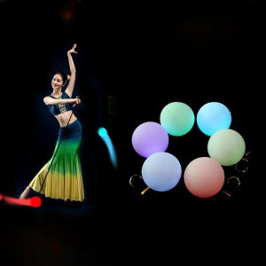ของเล่นไฟบอลฮาโลวีน ไฟ LED อุปกรณ์เสริมสำหรับการเต้นระบำหน้าท้อง ลูกบอล POI ลูกบอลเรืองแสง ลูกบอลออกกำลังกายสำหรับเต้น ลูกบอลสำหรับการแสดงบนเวที อุปกรณ์ประกอบแสง
