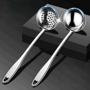 WAMUJIER | Food-Grade 304 Long-Handle Serving Spoons Set