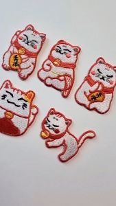 patch kucing keberuntungan maneki neko lucky cat