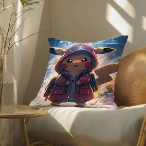 Bandai | Pokemon Dialga Anime Plush Pillow Cover Soft Short Plush Cushion Cover For Sofa Bedroom Living Room Home Decor Gift
