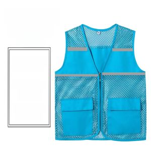 Reflective Strip Volunteer Vest Breathable Mesh Community Member Student Parent Logo Printed Casual Fashion Urban Style Backless Vest
