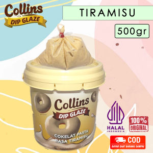 Selai Collins Dip Glaze Rasa Tiramisu 500gr | Saus Manis Pasta Selai Donat Roti Rasa Tiramisu