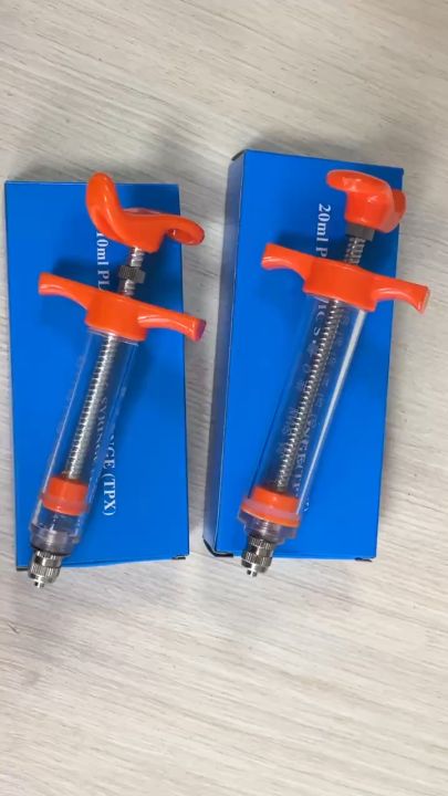 Youngke ไซริงค์ไฟเบอร์ 20ml สำหรับฉีดยาสัตว์ ทนทาน ต้มได้