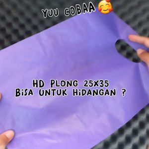 Plastik HD Plong 25x35 Tebal 05 Isi 100 Pcs Packing Kantong Hajatan Baju Olshop Shopping Bag Pond Oval