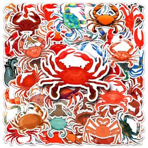 50-100 PCS Crab Graffiti Stickers Cartoon Marine Creature Waterproof Vinyl Decals for Water Bottle Luggage Phone Case Notebook