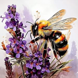 HUACAN Diamond Painting Bee Animal Mosaic Diamond Mosaic News 2026 Flower Home Decor Handmade Wall Decor Full Kits