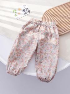 Quần Dài Phong Cách Dễ Thương Họa Tiết Hoa cho Bé Gái Mùa Xuân và Thu