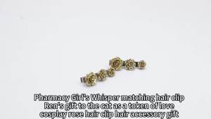 Anime The Apothecary Diaries Hair Clip A Love Token From Ren To Her Cat A Cosplay Rose Hair Accessory Womens Jewelry Gift