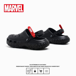 Marvel Mens Summer 2025 Thick Bottom Sandals Outdoor Anti-slip Beach Clog Shoes Breathable Flat Footwear Casual Pure Color