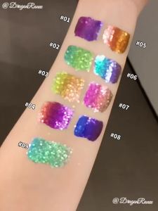 Phấn Mắt Dạng Lỏng Chameleon Nhũ Ngọc Trai Đơn Sắc Ánh Kim Lấp Lánh Son Bóng Lâu Trôi Lớp Hoàn Thiện Rạng Rỡ Chống Nước Trang Điểm Mắt Kim Cương