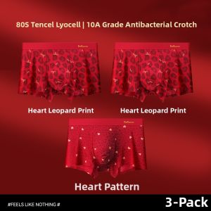 Lucky Year Comfortable Leopard Pattern Briefs