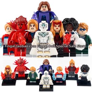 Đồ Chơi Nhân Vật Nhỏ Xây Dựng Wanda và Vision Scarlet Witch Avengers