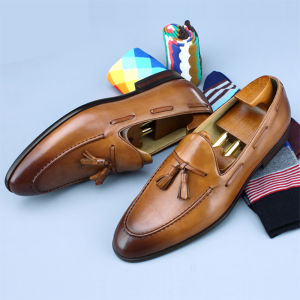Mens Loafer Shoes High Quality Handmade Genuine Leather Casual Shoes