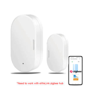 Zigbee Door Sensor Wireless Magnetic Window Open Closed Alarm Detector Works With Ewelink APP Alexa Google Need Gateway