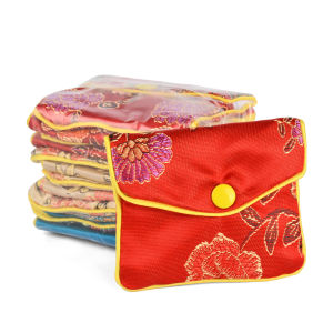 Zipper Jewelry Bag Silk Pouch Jewelry Bag Gold Bracelet Bracelet Jewelry Bag Buggy Bag Small Cloth Bag Packaging