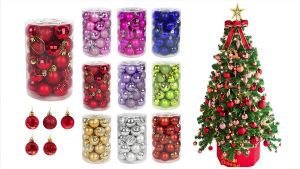 Set 6 12 Quả Châu E19 4cm (Tách Lẻ) Trang Trí Noel Treo Cây Thông Trang Trí Giáng Sinh QT9010