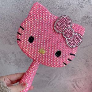 Decorative Rotatable Pink Cat-shaped Makeup Mirror