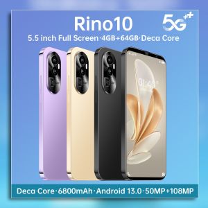 NEW Rino10 4G/5G Smartphone 5.5inch Ultra-Clear Screen Memory 4GB+64GB Android 13.0 Battery 6800Mah