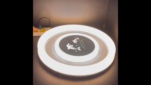 ECOL LED tricolor lamp round bedroom ceiling lamp study living room lamp modern minimalist ceiling lamp